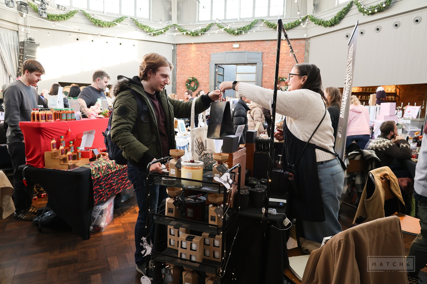 Volunteers working together